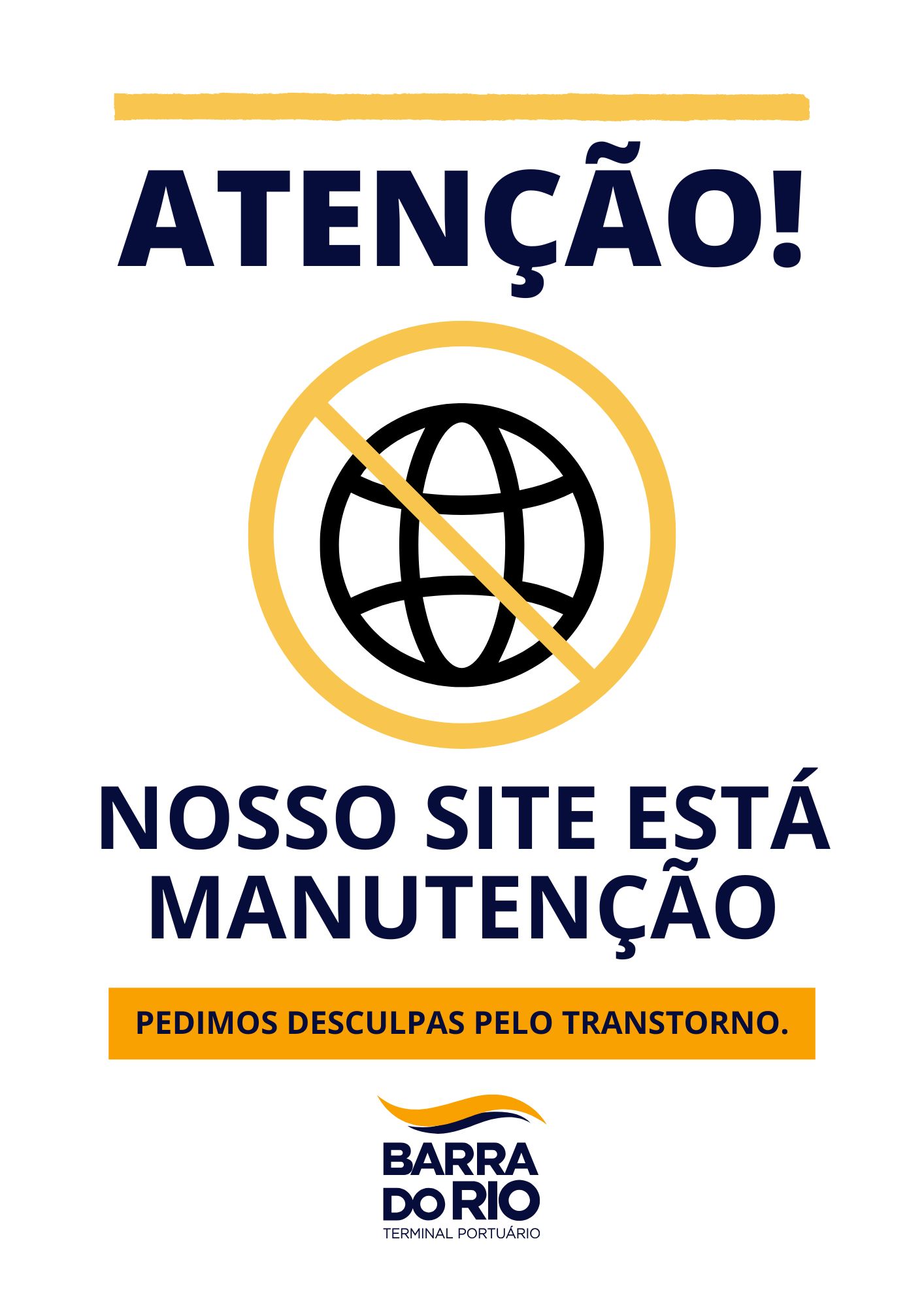 O site do Terminal Barra do Rio está temporariamente em manutenção.